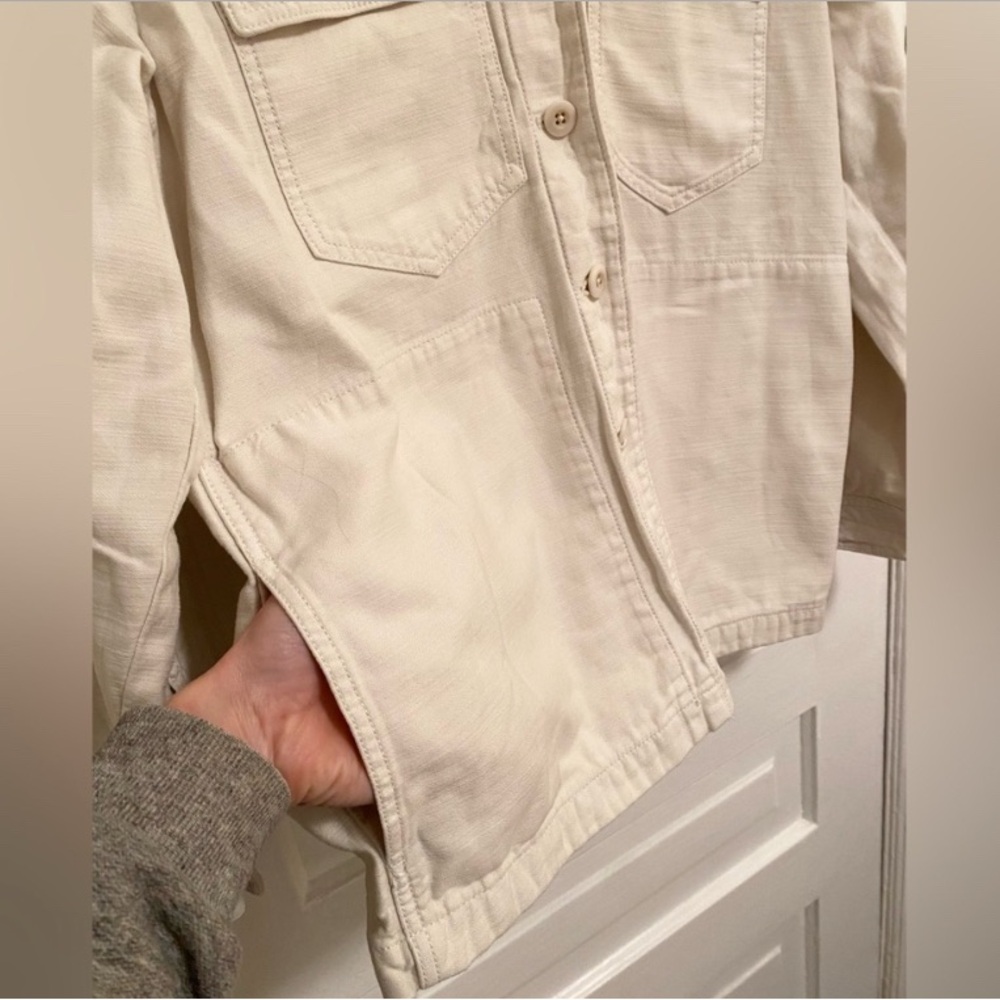 Madewell “Drakefield” Chore Shirt Jacket in Ecru M - Picture 7 of 9